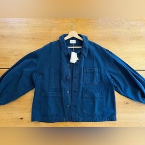 Doen blue chore coat NWT